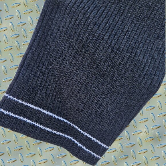 Faded Glory Black Stretch Knit Zip Up Sweater - L (12/14) - Picture 3 of 7